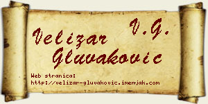Velizar Gluvaković vizit kartica